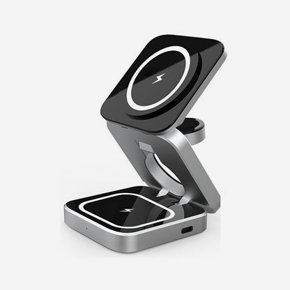 3-in-1 foldable magnetic wireless charging station