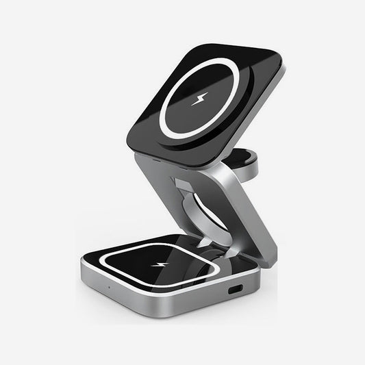 3-in-1 foldable magnetic wireless charging station
