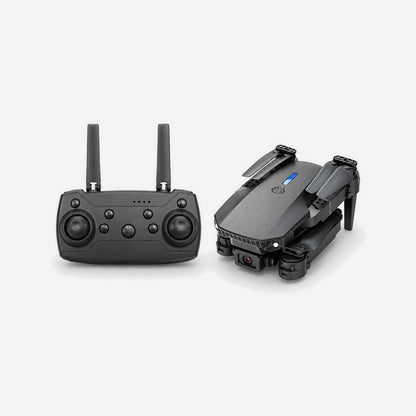 E88 Pro drone folded with remote