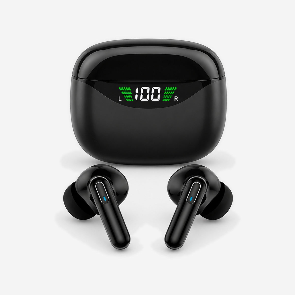 Noise-cancelling earbuds with case