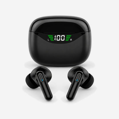 Noise-cancelling earbuds with case