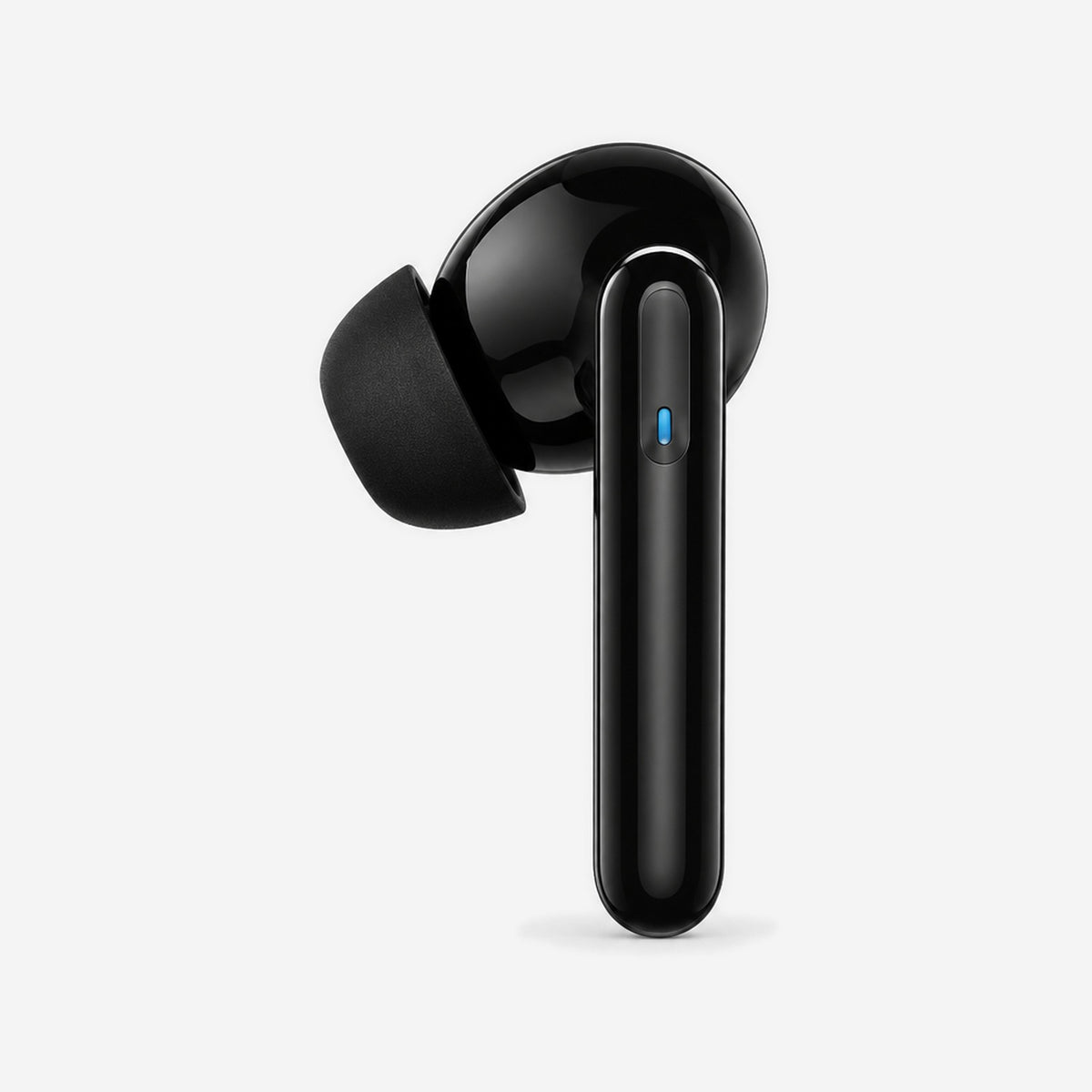 Noise-cancelling earbud close-up