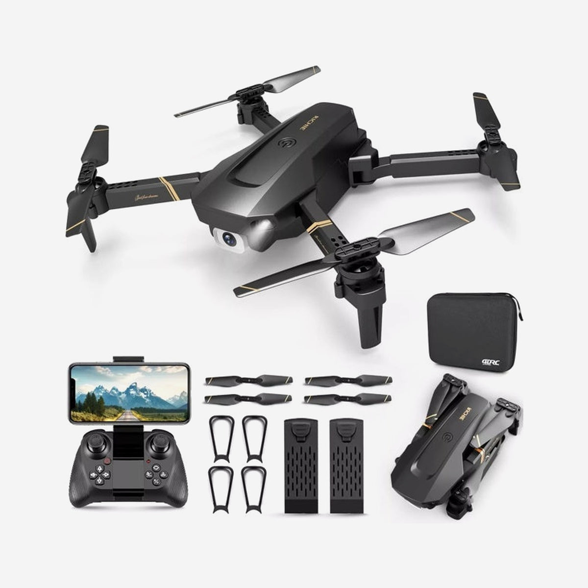Foldable remote-control drone